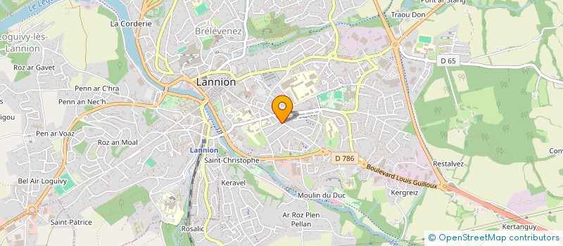 localisation de l'entreprise CENTRE ACCUEIL ET LOISIRS à LANNION
