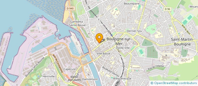 localisation de l'entreprise CENTRE ACCUEIL PARTAGE à BOULOGNE-SUR-MER
