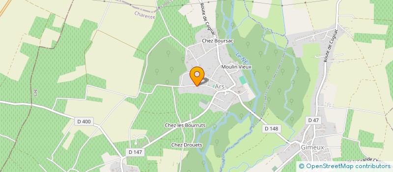 localisation de l'entreprise CENTRE ACTIVITE JEUNES LES CHARDONS à GENSAC-LA-PALLUE