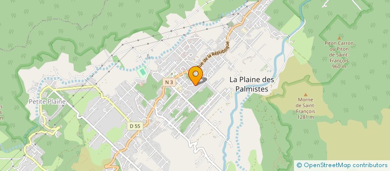 localisation de l'entreprise CENTRE ADMINISTRATIF DE L'EST  SAINT-BENOIT