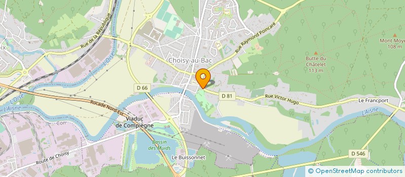localisation de l'entreprise CENTRE AERE à CHOISY-AU-BAC