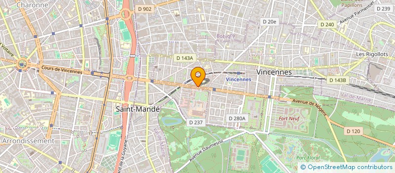localisation de l'entreprise CENTRE AERE ET DE LOISIRS EDUCATIFS à VINCENNES