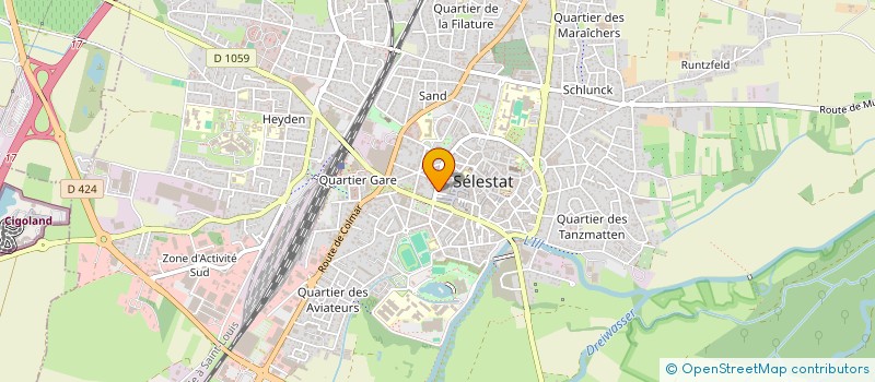 localisation de l'entreprise CENTRE ALSACE SHOOTING CENTER  SELESTAT