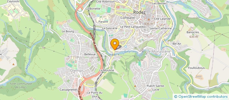 localisation de l'entreprise CENTRE AMBULANCIER à RODEZ