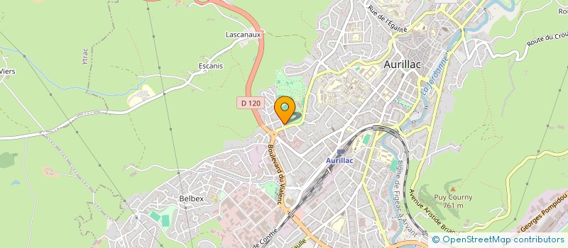 localisation de l'entreprise CENTRE AMBULANCIER AGREE D AURILLAC à AURILLAC