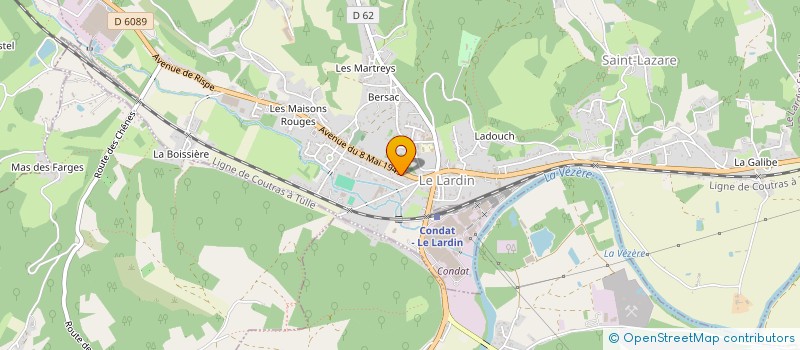 localisation de l'entreprise CENTRE AMBULANCIER DE LA VEZERE à LE LARDIN-SAINT-LAZARE