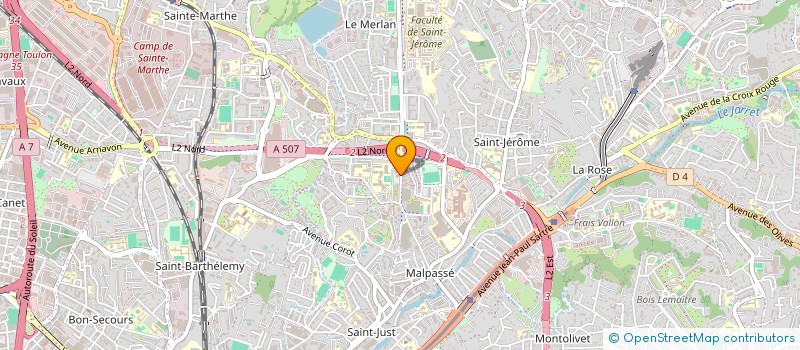 localisation de l'entreprise CENTRE AMBULANCIER DU JARRET à MARSEILLE