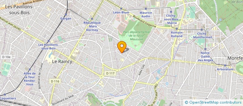 localisation de l'entreprise CENTRE AMBULANCIER ILE DE FRANCE à CLICHY-SOUS-BOIS