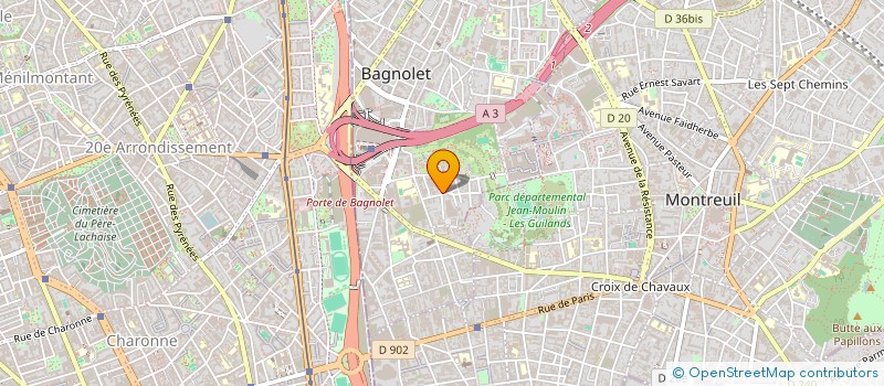 localisation de l'entreprise CENTRE AMBULANCIER PARISIEN à BAGNOLET