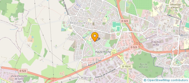 localisation de l'entreprise CENTRE ANIMATION CULTUREL SOCIAL  BEAUCOUZE