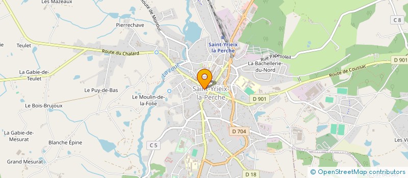 localisation de l'entreprise CENTRE ANIMATION LOISIRS CULTURELS à SAINT-YRIEIX-LA-PERCHE