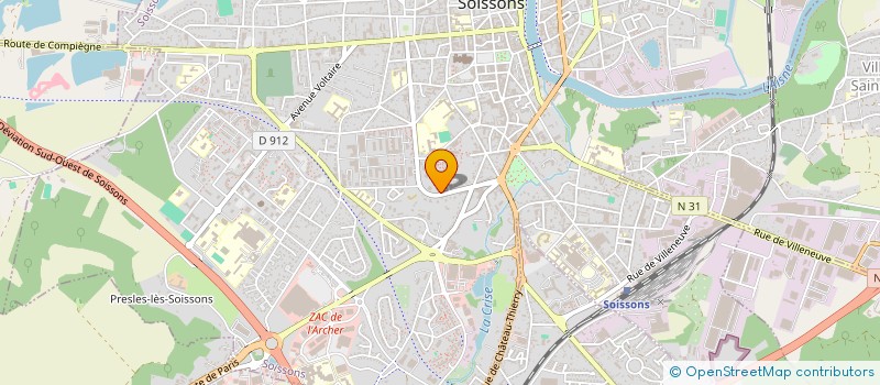 localisation de l'entreprise CENTRE ANIMATION SOINS PERSONNES AGEES à SOISSONS