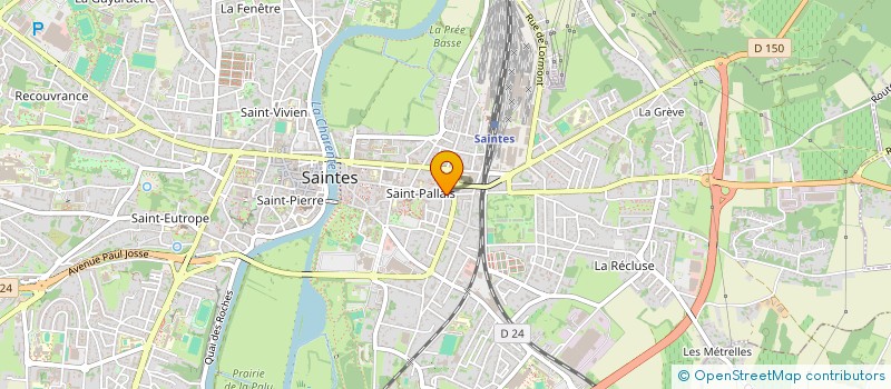 localisation de l'entreprise CENTRE APPLICATION SARL à SAINTES