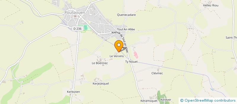 localisation de l'entreprise CENTRE APPRO à POULLAOUEN