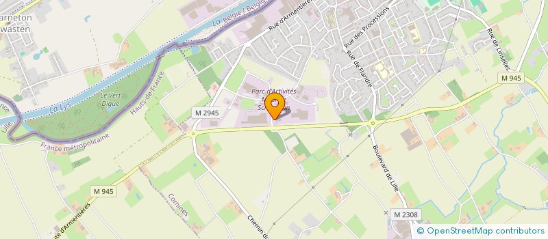 localisation de l'entreprise CENTRE APPROVISIONNEMENT COLLECTIVITES à COMINES