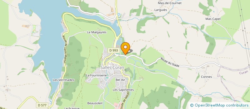 localisation de l'entreprise CENTRE AQUATIQUE DE LEVEZOU PARELOUP  SALLES-CURAN