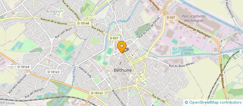 localisation de l'entreprise CENTRE ARTESIEN GESTION ET COMPTABILITE à BETHUNE