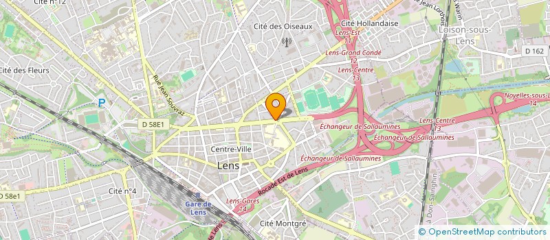 localisation de l'entreprise CENTRE ATHLETIQUE LENSOIS  LENS