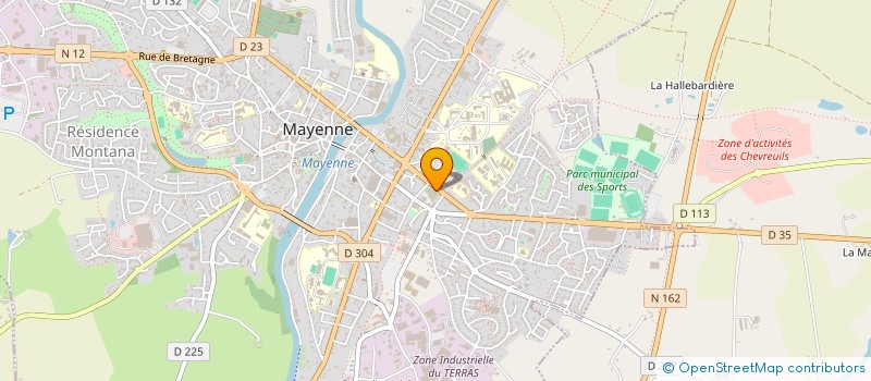 localisation de l'entreprise CENTRE ATHLETIQUE MAYENNAIS BASKET BALL  MAYENNE