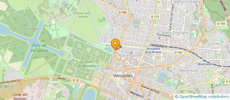 localisation de l'entreprise CENTRE AUDIO VERSAILLES à VERSAILLES