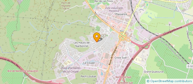 localisation de l'entreprise CENTRE AUTO à NARBONNE