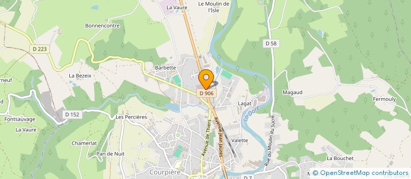 localisation de l'entreprise CENTRE AUTO à COURPIERE