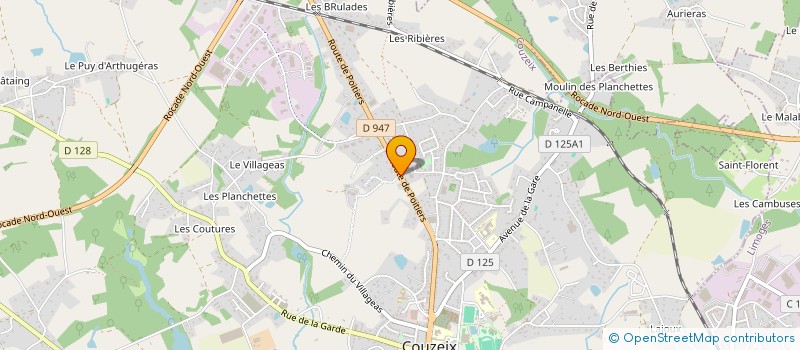 localisation de l'entreprise CENTRE AUTO 87 à COUZEIX