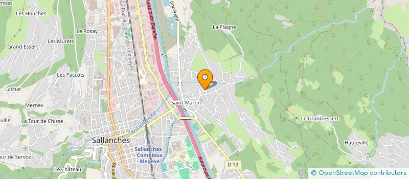 localisation de l'entreprise CENTRE AUTO  SALLANCHES