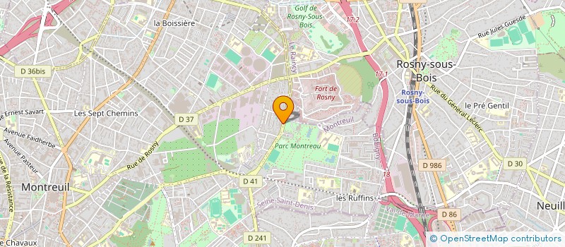 localisation de l'entreprise CENTRE AUTO APS à MONTREUIL