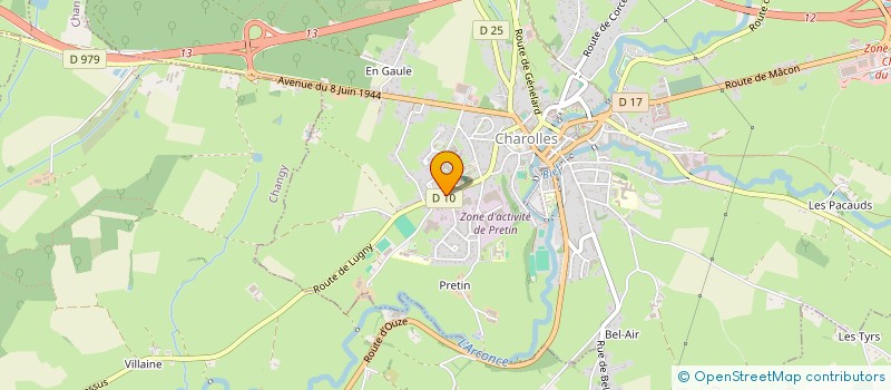 localisation de l'entreprise CENTRE AUTO CHAROLLAIS  CHAROLLES