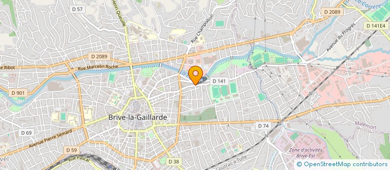 localisation de l'entreprise CENTRE AUTO CORREZIEN à BRIVE-LA-GAILLARDE