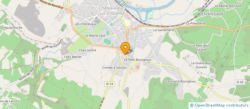 localisation de l'entreprise CENTRE AUTO DE L'ETANG à CHATEAUNEUF-SUR-CHARENTE