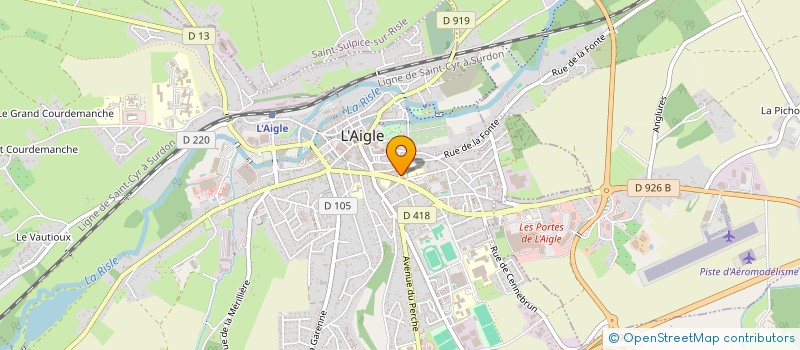 localisation de l'entreprise CENTRE AUTO DE LA RISLE à L AIGLE
