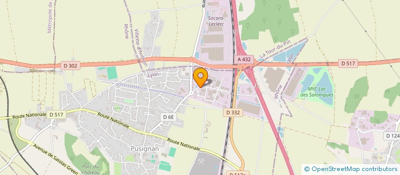 localisation de l'entreprise CENTRE AUTO DES BRUYERES  PUSIGNAN