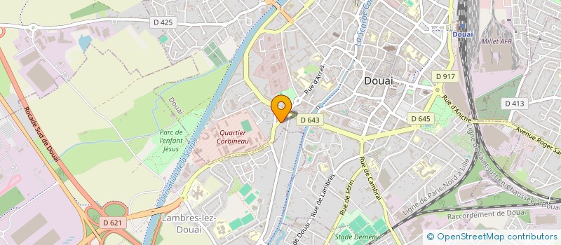 localisation de l'entreprise CENTRE AUTO DOUAI à DOUAI