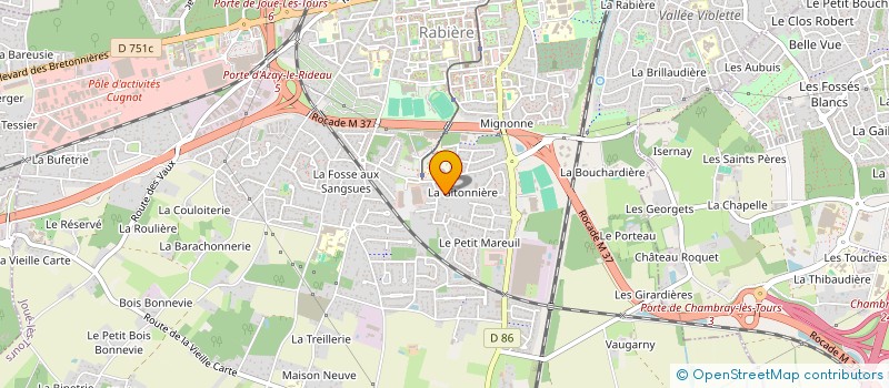 localisation de l'entreprise CENTRE AUTO DU PARTICULIER à JOUE-LES-TOURS