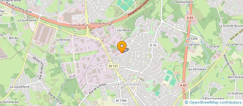 localisation de l'entreprise CENTRE AUTO DU PROGRES  LES SORINIERES