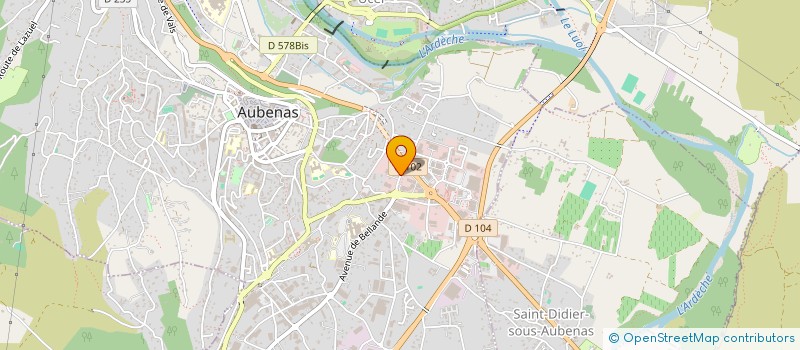 localisation de l'entreprise CENTRE AUTO DU VIVARAIS à AUBENAS