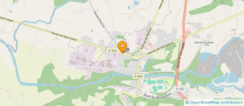 localisation de l'entreprise CENTRE AUTO ET ACCESSOIRES SAINT-SEVER à SAINT-SEVER