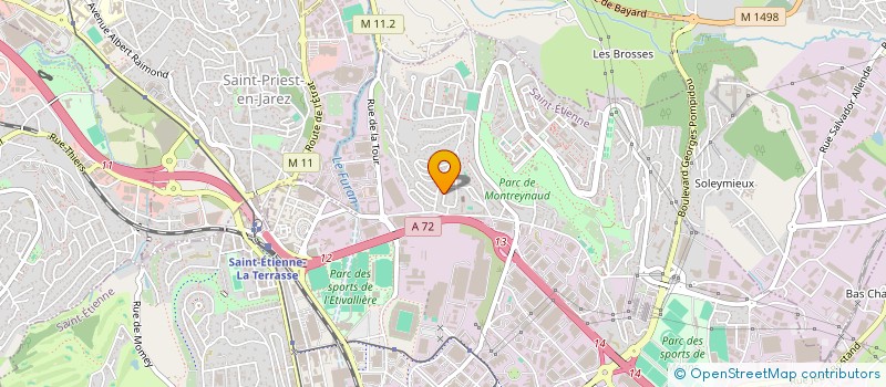 localisation de l'entreprise CENTRE AUTO FLORALIES  SAINT-ETIENNE