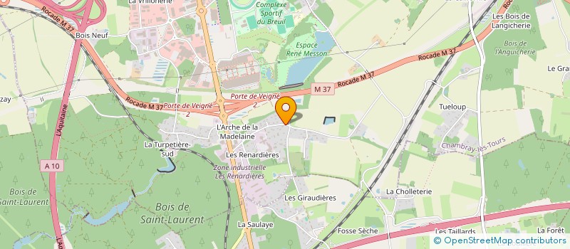 localisation de l'entreprise CENTRE AUTO OCCASION  CHAMBRAY-LES-TOURS