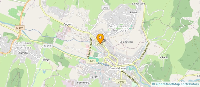 localisation de l'entreprise CENTRE AUTO SAINT CEREEN  SAINT-CERE