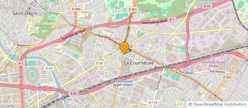 localisation de l'entreprise CENTRE AUTO SERVICE MADINA à LA COURNEUVE