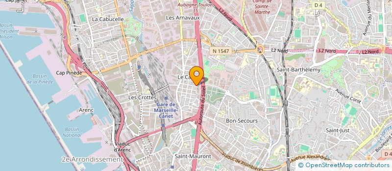 localisation de l'entreprise CENTRE AUTO SERVICES  MARSEILLE