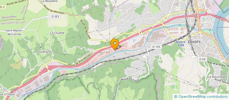 localisation de l'entreprise CENTRE AUTO TEST SECURITE à GIVORS