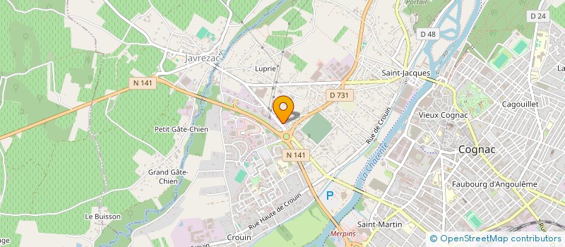 localisation de l'entreprise CENTRE AUTOMOBILE COGNACAIS à COGNAC