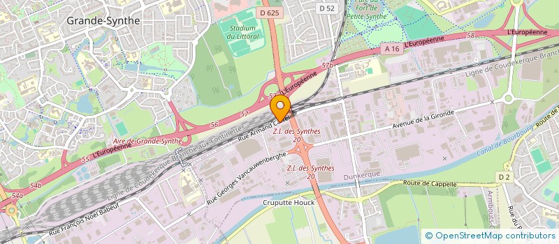 localisation de l'entreprise CENTRE AUTOMOBILE DE PIECES NEUVES ET D OCCASION ET DE REEMPLOI à DUNKERQUE