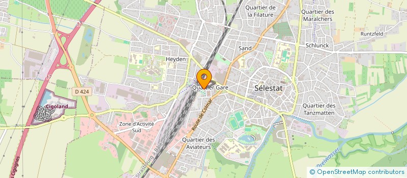 localisation de l'entreprise CENTRE AUTOMOBILES  SELESTAT