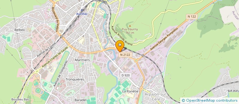 localisation de l'entreprise CENTRE AUVERGNE DISTRIBUTION à AURILLAC