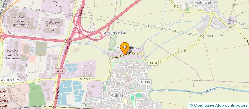 localisation de l'entreprise CENTRE AUVERGNE VEHICULES INDUSTRIELS  AULNAT